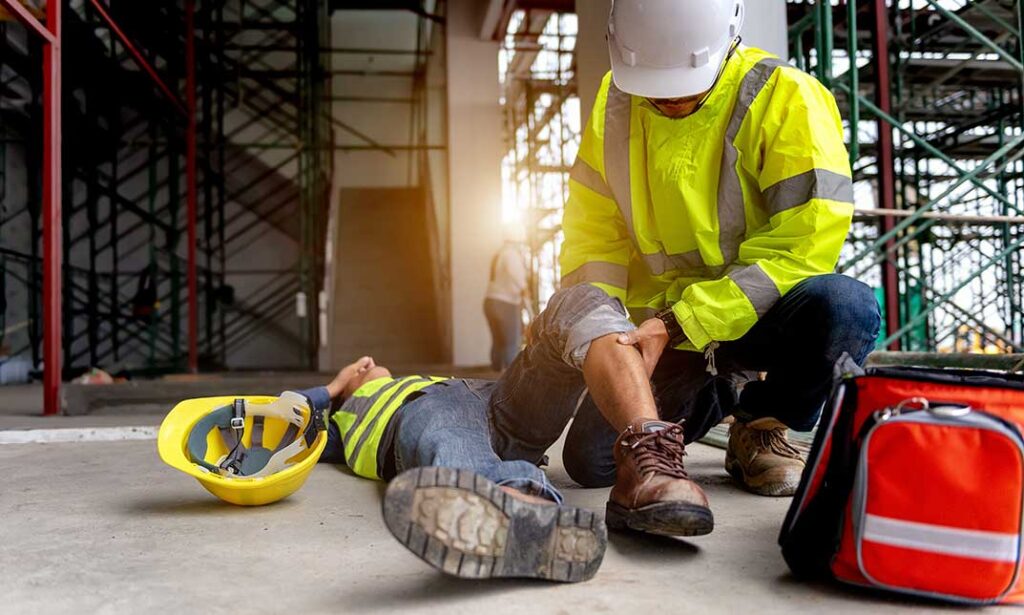 First aid onsite at work